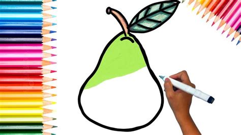 pera drawing|Como Dibujar Una Pera / How To Draw A Pear .